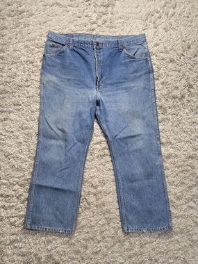 VTG 70s Roebucks Made In USA Blue Jeans 38x30